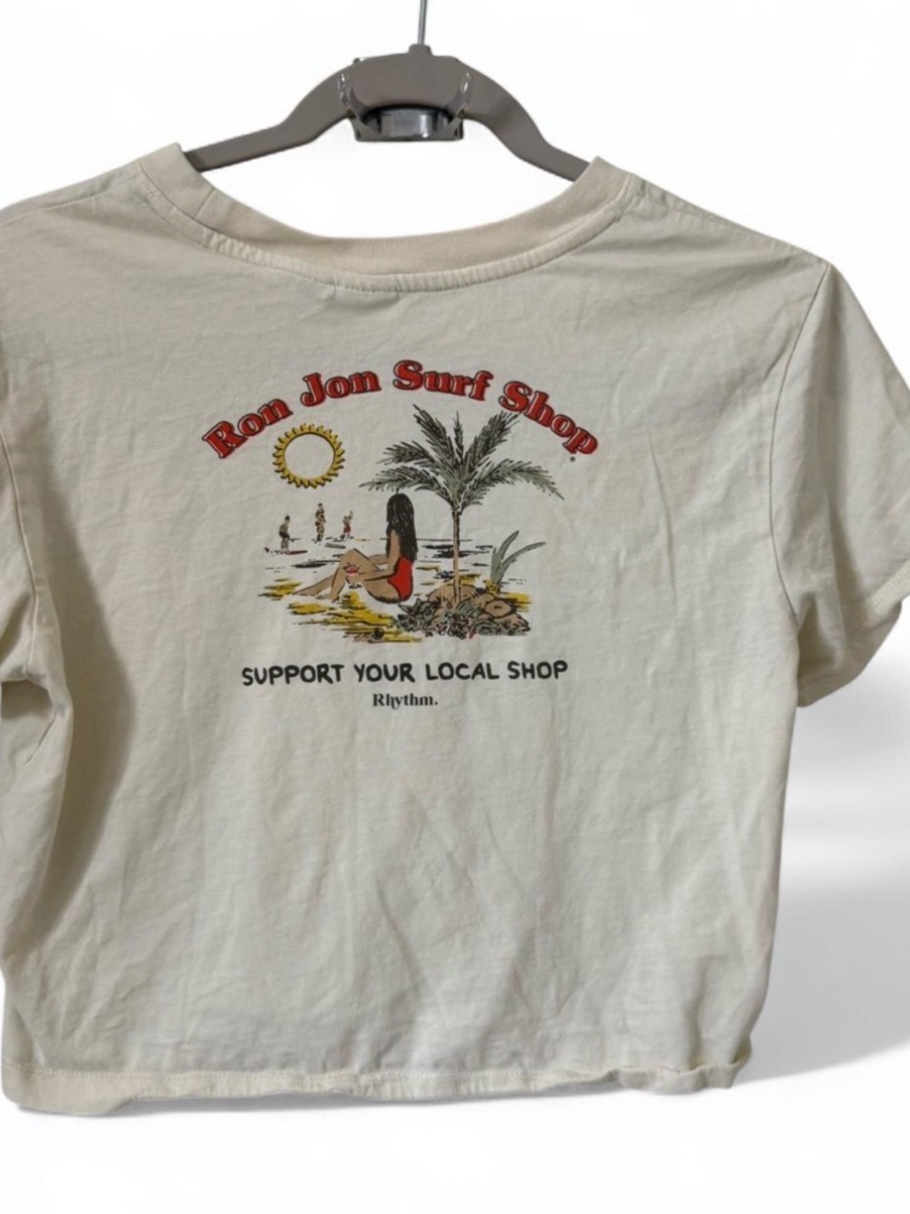 Ron Jon Surf Shop Graphic Tee - Cream with Red Accents